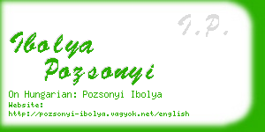ibolya pozsonyi business card
